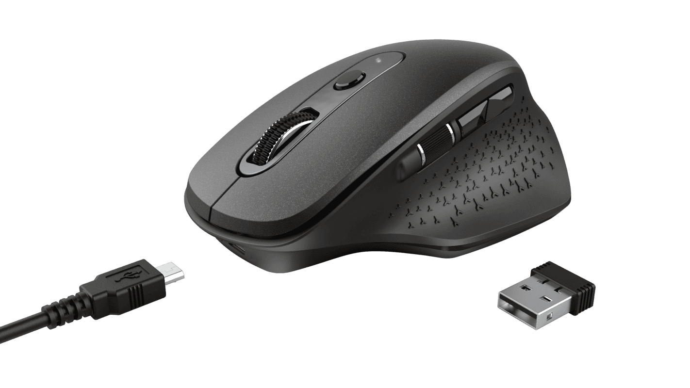 Mouse Wireless Trust Ozaa, 2400 dpi, Negru