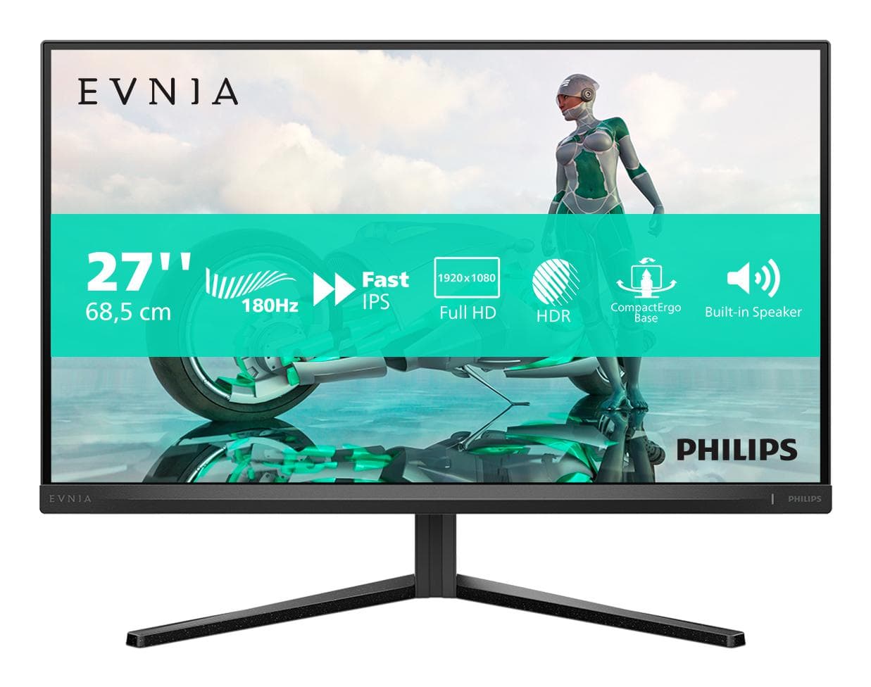 Monitor Consumer Philips Evnia 27M2N3200A/00, 27", 1920 x 1080 pixeli, Black — miniatură