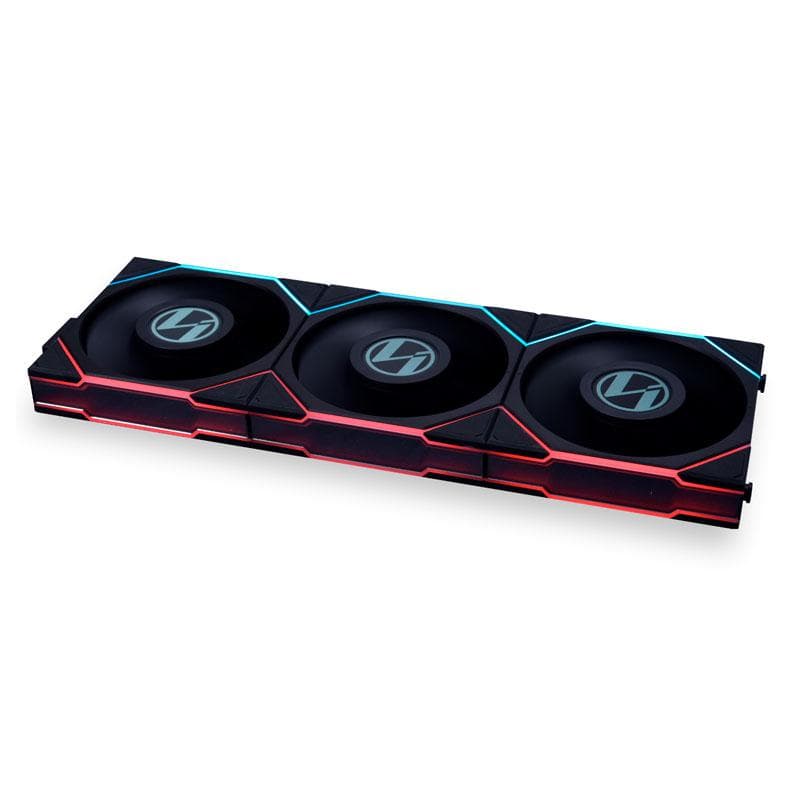 Ventilator Carcasa LIAN LI UNI FAN TL LCD, 12 cm, 1900 RPM, 3 ventilatoare, RGB