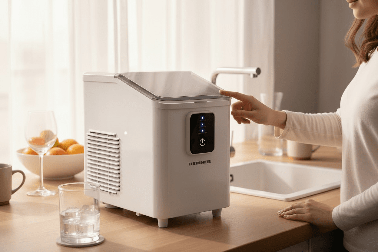 Mașină de cuburi gheață HEINNER Frosty Breeze HIM-DW120WH — miniatură