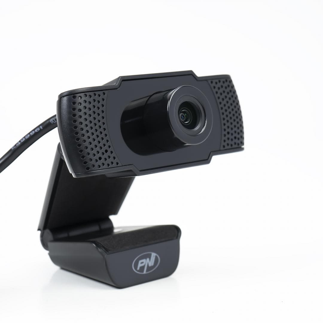 Camera Web PNI CW1850, rezolutie video Full HD, USB 2.0, Negru — miniatură