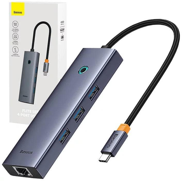Docking station Baseus UltraJoy 4 in 1, USB Type-C, Gri