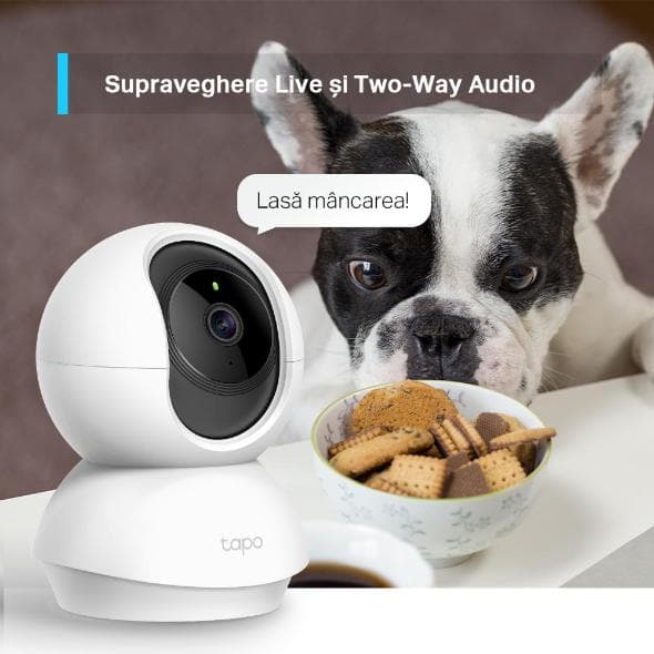 TP-Link Camera Supraveghere Wireless Pan/Tilt TC71, Senzor:1/2.9“, F2.4, 4mm, PAN 340°, Tilt: 70°, IR pana la 9m, Rezolutie: 2K 3MP 2304 x 1296, 15FPS, Compresie video: H.264, Microfon si difuzor incorporate, Port microSD(512gb max), Motion Detection, Person Detection, BabyCry Detection, Rata — miniatură
