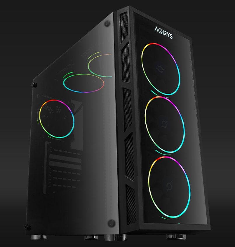 Carcasa AQIRYS ANTARES, RGB, Mid Tower, Black — miniatură