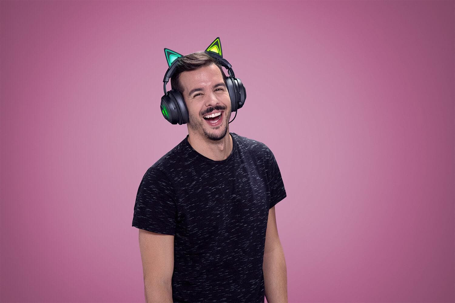 Casti Gaming Head-band Razer Kraken Kitty Edition, Wired, noise-canceling, Negru — miniatură
