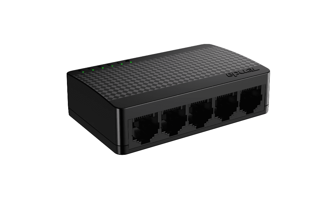 TENDA 5P-Gigabit Unmanaged Desktop Switch SG105M, Standarde retea: EEE802.3, IEEE802.3u, IEEE802.3x, IEEE802.3ab, Interfata: 5*10/100/1000Base-T Ethernet ports, Dimensiuni: 82mm*52mm*22mm(L*W*H), Material: Plastic, Capacitate switch: 10 Gbps, Packet forwarding rate: 7.44Mpps. — miniatură