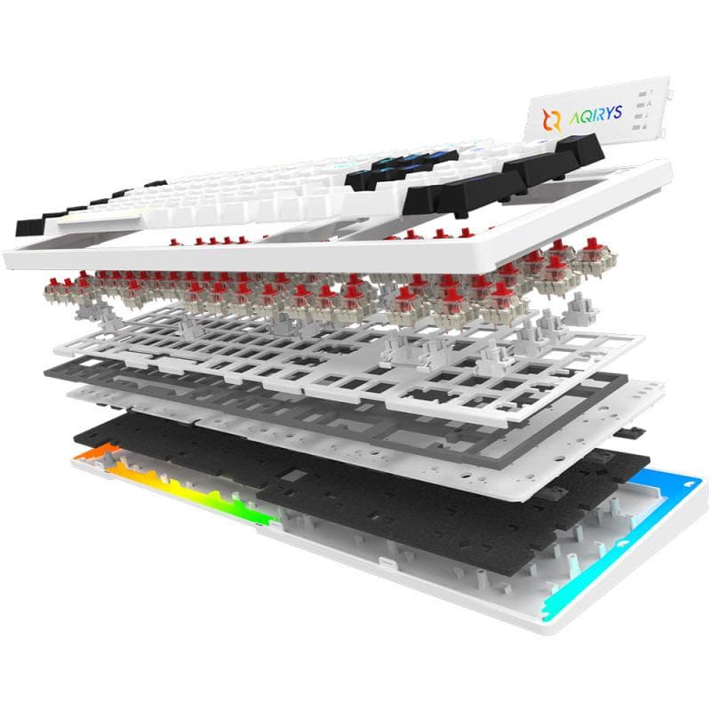 Tastatura Mecanica Gaming AQIRYS Aludra, RGB, USB, Alb — miniatură