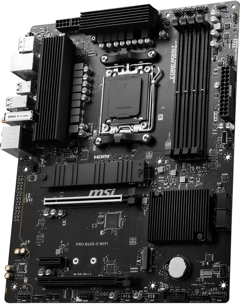 Placa de baza MSI PRO B650-S WIFI, Socket AM5, DDR5, ATX — miniatură