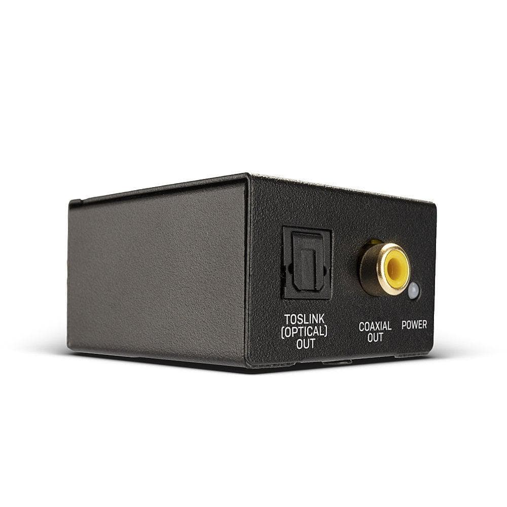 DAC Lindy Phono to TosLink (Optical) & Coaxial Convert analogue audio to a digital audio signal Technical details Specifications Video Interface: - Interface Standard: - Supported Bandwidth: - Maximum Resolution: - HDCP Support: - Audio Interface: Phono (R/L) Chipset: CS8406 Supported Audio: LPCM
