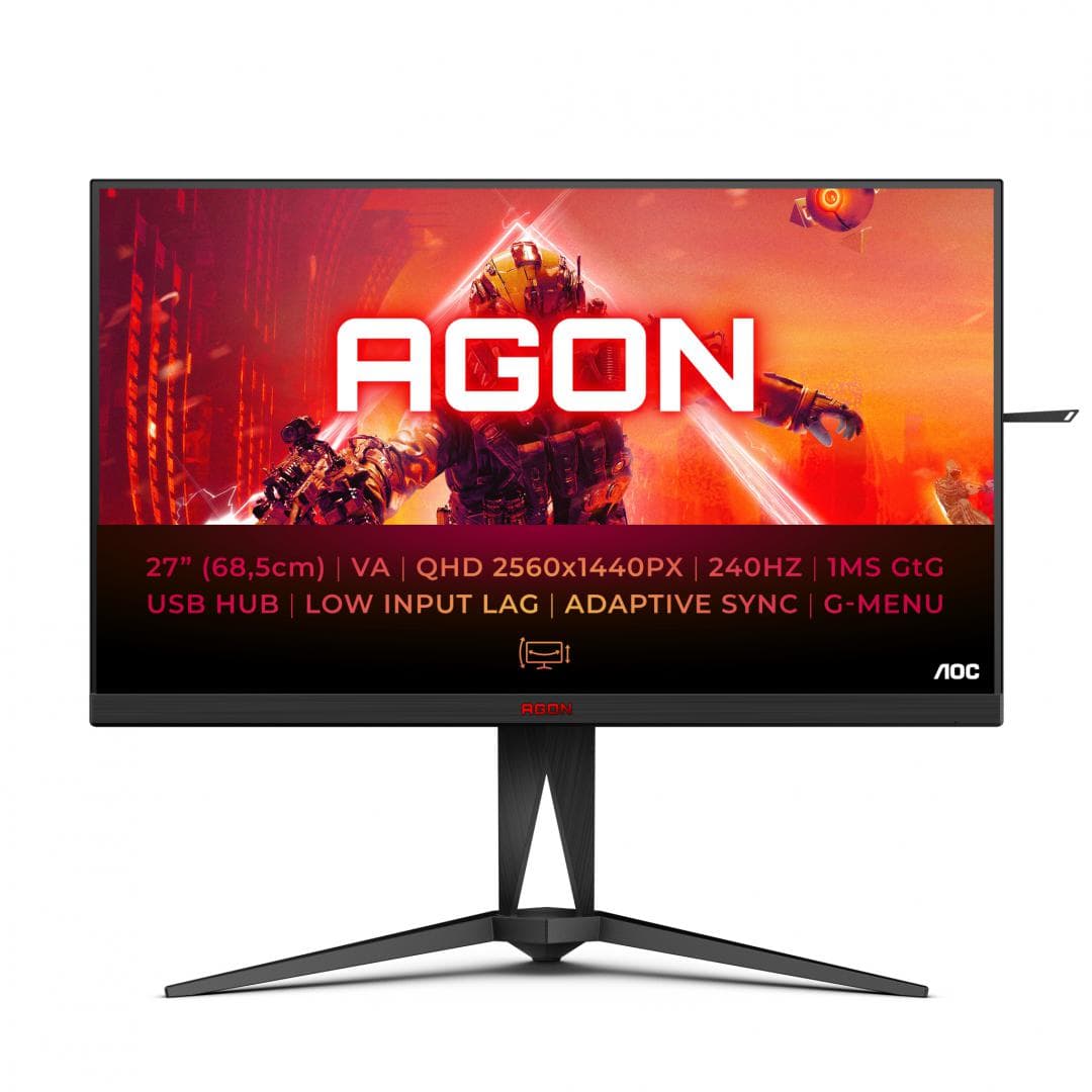 Monitor Gaming AOC AG275QZN/EU, 27", 2560 x 1440 pixeli, Black, Red