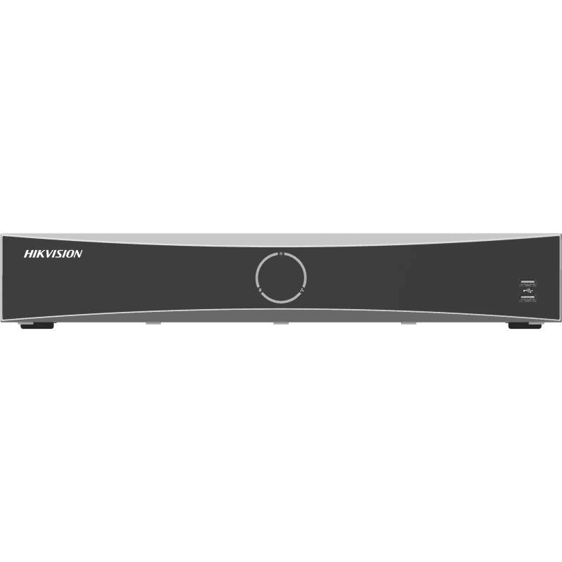NVR Hikvision 32 canale DS-7732NXI-K4/16P(D)/ALM16+9, 2-ch@12 MP or 4- ch@8 MP or 8-ch@4 MP or 16-ch@1080p, H.265+/H.265/H.264+/H.264, iesiri: HDMI/VGA, contine 4 intrari si 1 iesire de alarma, 4 SATA max 16TB, alimentare: 100 to 240 VAC, 50 to 60Hz, dimensiuni: 445 × 400 × 75 mm, greutate: 5kg.