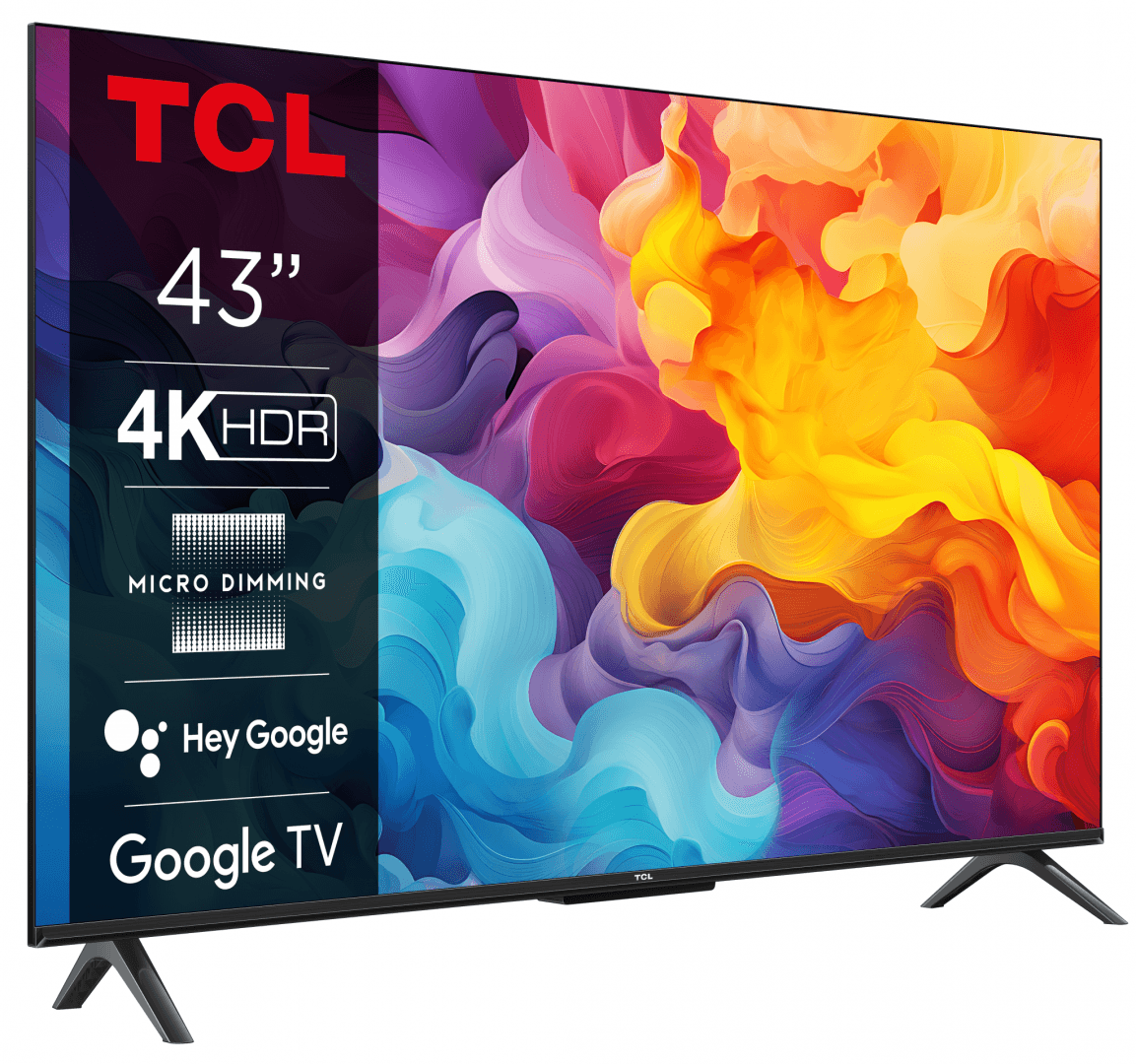 Televizor TCL LED 43P61B, 43''(109cm), Smart Google TV, 4K, Negru — miniatură