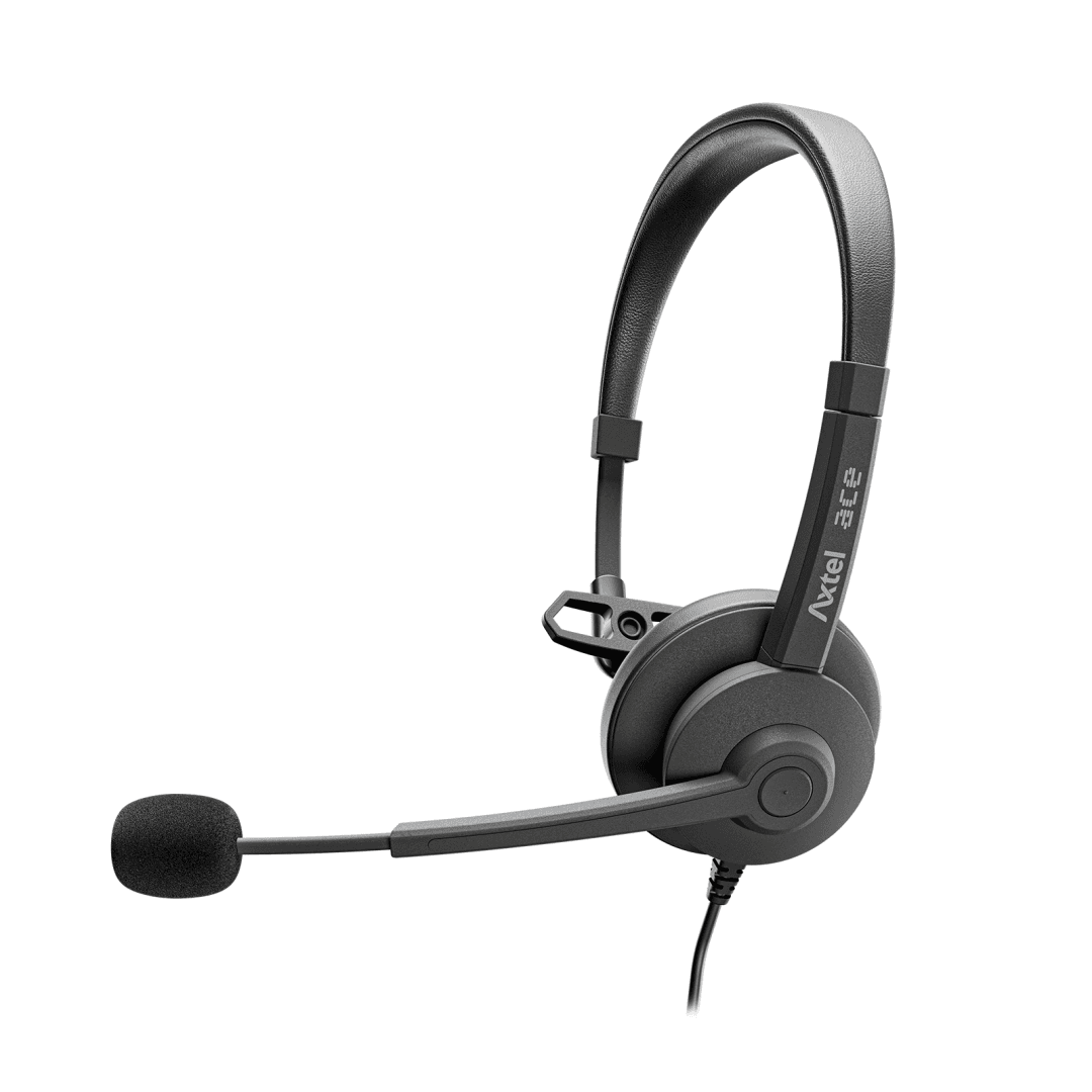 Casti Head-band Axtel AXH-ACEUCM, Wired, noise-canceling, negru