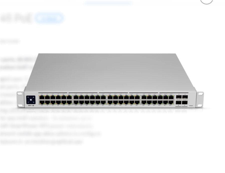 Switch Ubiquiti UniFi USW-48-POE, 48 port, 10/100/1000 Mbps — miniatură
