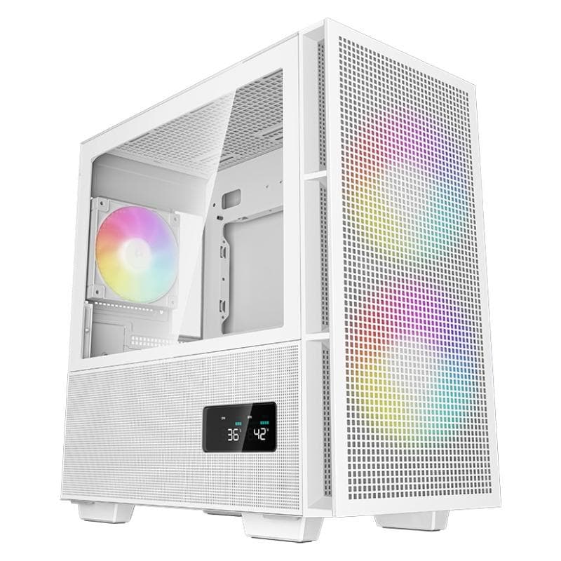 Carcasa DEEPCOOL CH360 DIGITAL, RGB, Mini Tower, White