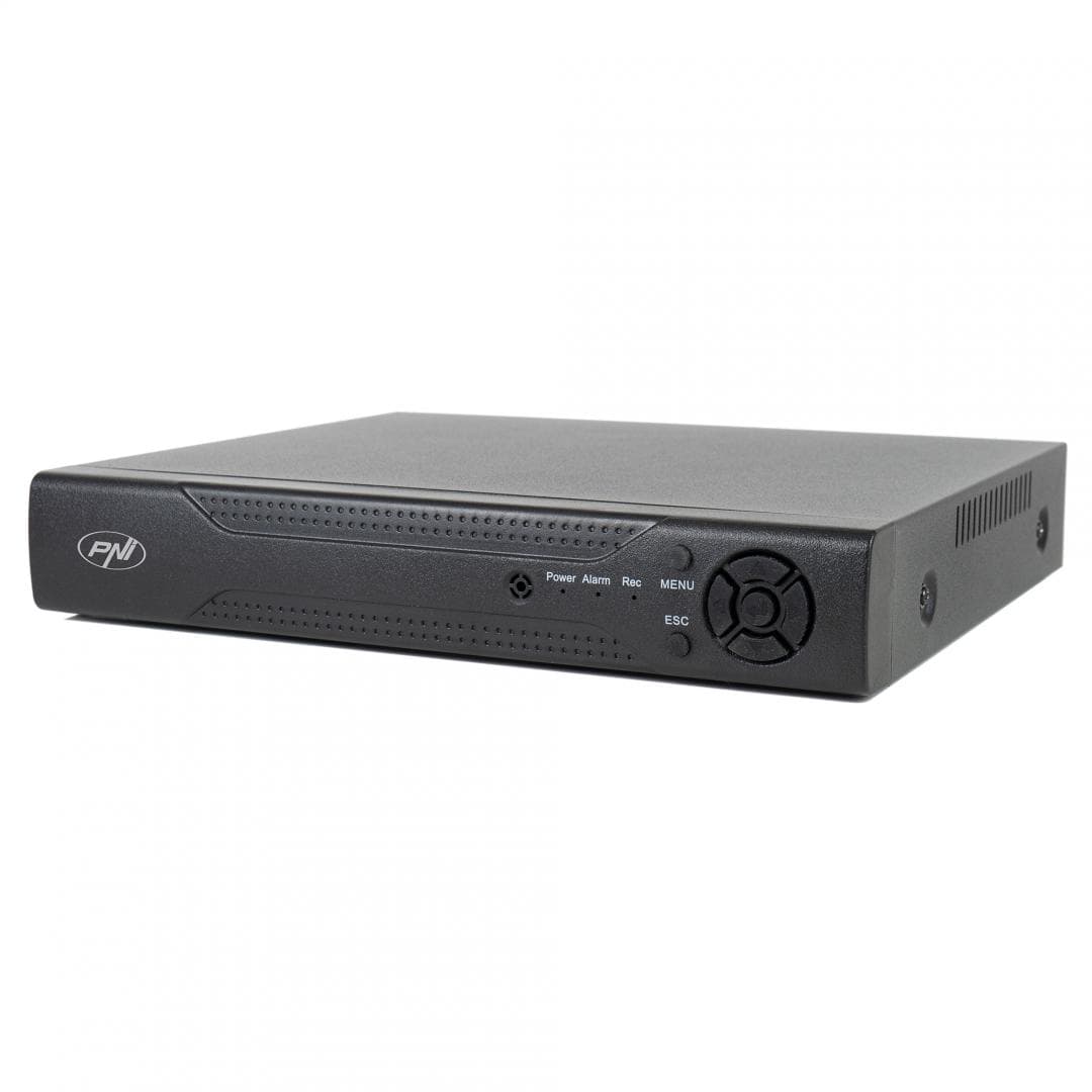 NVR PNI House IP716, 16 canale IP 4K, H.265, ONVIF PNI-IP716, Vizualizare pe mobil și PC: Android, iOS, Windows, 16 canale IP x 4K, RJ45 - 10/100 Mbps, Iesire audio: 1 x 3.5mm, Iesire video: VGA, HDMI, 2 x USB 2.0, Dimensiuni: 255 x 210 x 45 mm — miniatură