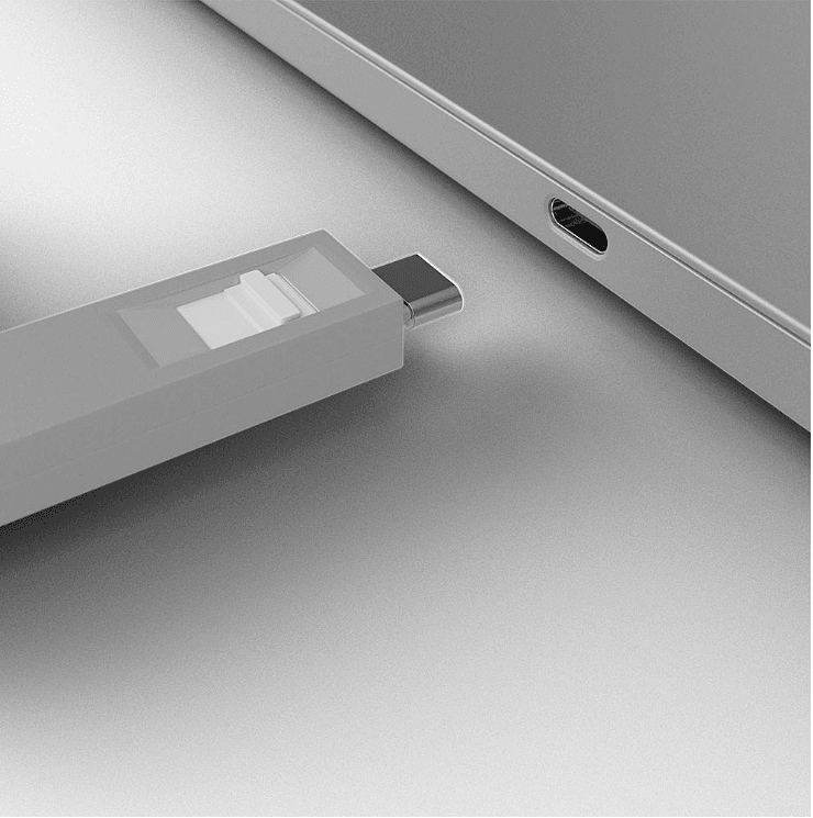 Lindy USB Type C Port Blocker Key, pachet de 4, dimensiuni 14.52x112.5x11.25mm, alb — miniatură