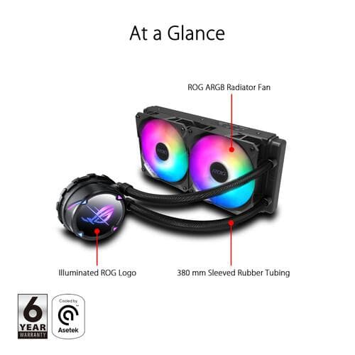 Cooler Procesor ASUS ROG Strix LC II 240 ARGB, Lichid, 12 cm, 2 ventilatoare, aRGB — miniatură