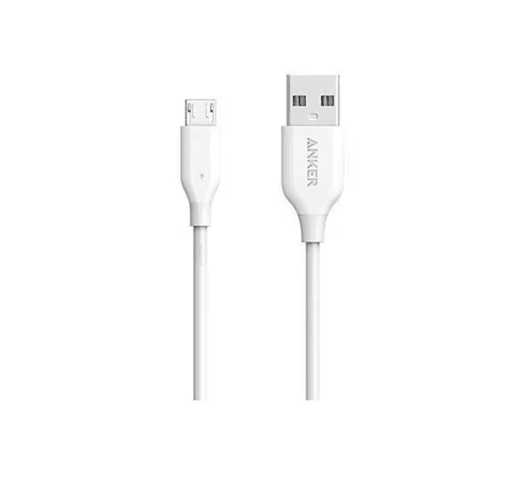 Cablu Anker PowerLine microUSB 1 metru alb