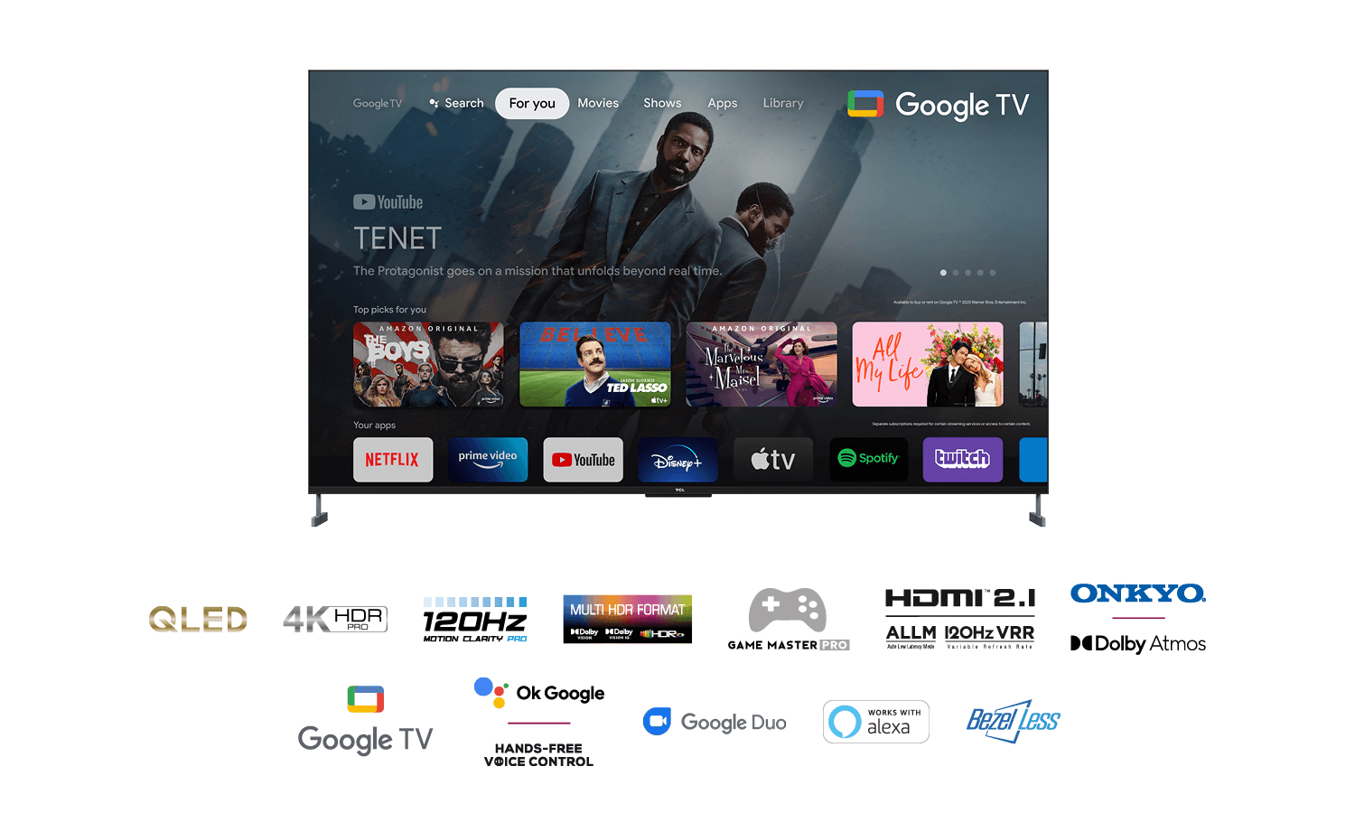 Televizor Smart QLED TCL 98C735 2,49 m (98") 4K Ultra HD Wi-Fi Negru — miniatură