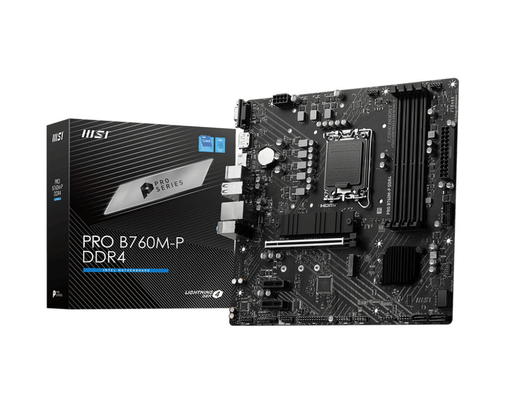 Placa de baza MSI PRO B760M-P DDR4, Socket 1700, DDR4, Micro-ATX