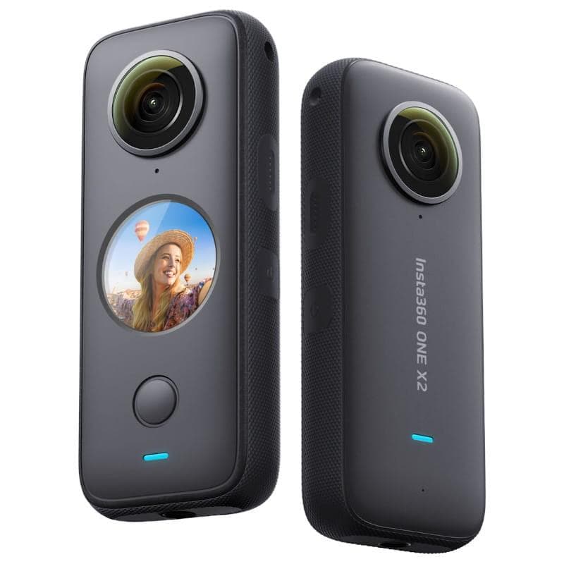 Camera video sport Insta360 ONE X2, 5.7K, 360°, Waterproof(pana la 10 metri), 4 microfoane, Mod Steadycam, InstaPano, Slow Motion, capacitate acumulator 1630 mAh, culoare neagra — miniatură