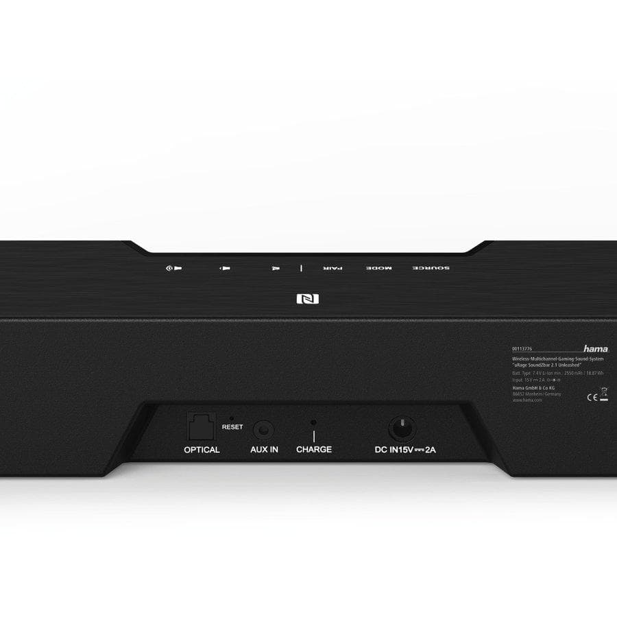 Sistem audio Hama uRage SoundZbar 2.1,Bluetooth 2.1 + EDR putere RMS 100 W, banda de frecventa 20 - 20.000 Hz, subwoofer 6.5, negru — miniatură