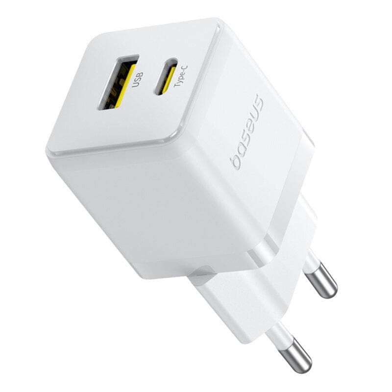 Incarcator retea Baseus Palm, 20 W, 2 porturi, Alb — miniatură