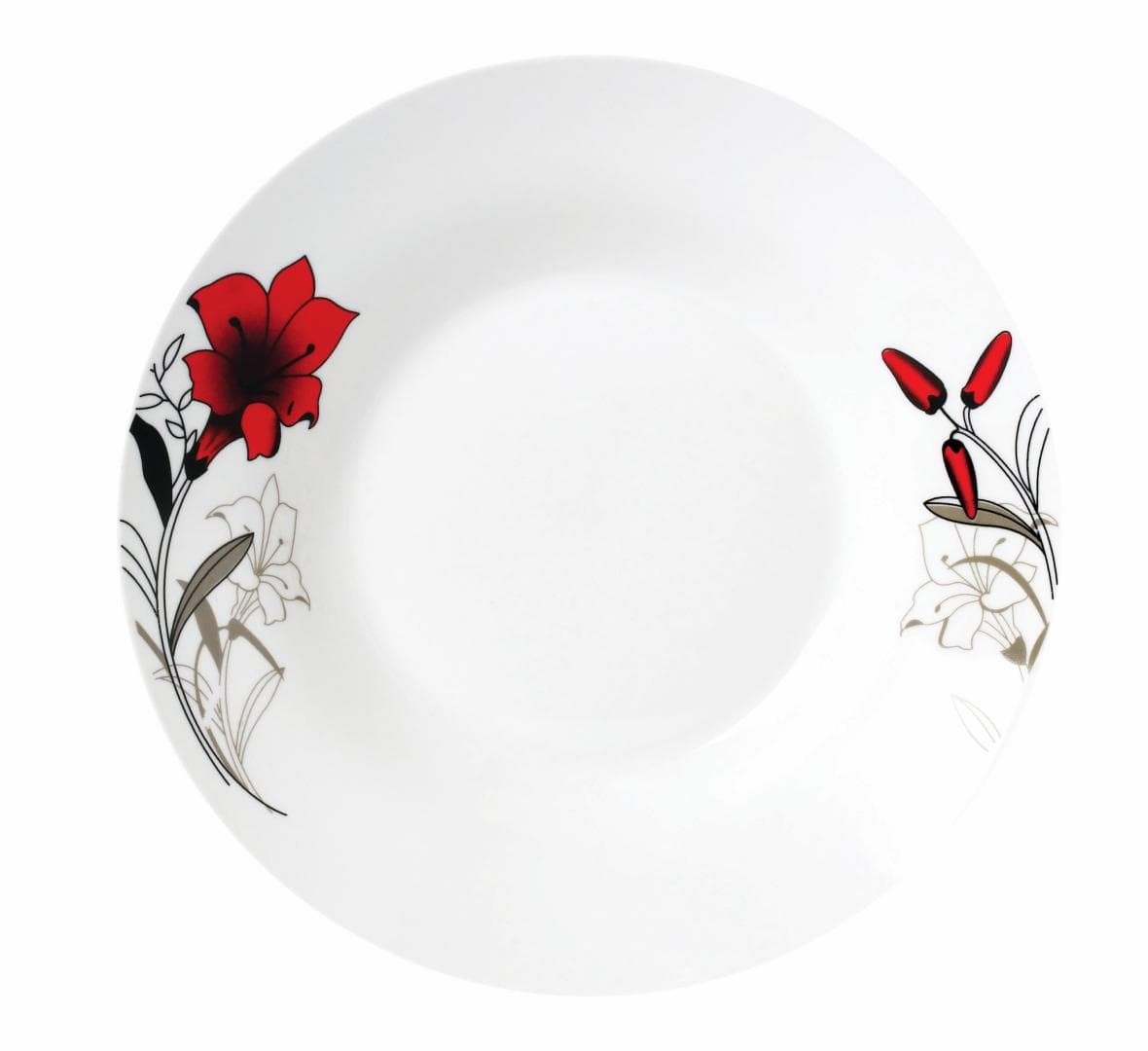 FARFURIE ADANCA PORTELAN 20 CM, RED FLOWERS,VANORA HOME — miniatură