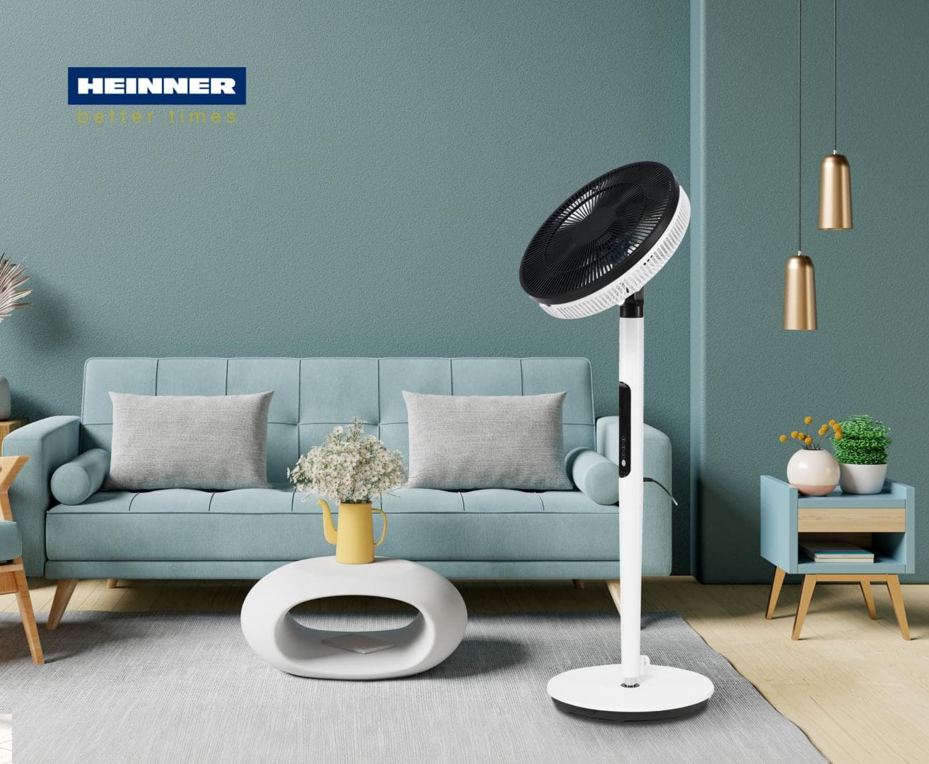 VENTILATOR CU PICIOR HEINNER HMSF-9BK — miniatură