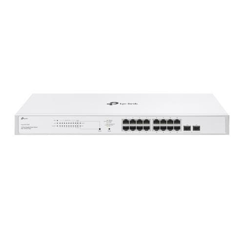 TP-LINK 18-Port Gigabit Smart Switch with 16-Port PoE+ FESTA FS318GP, Interfata: 16× 10/100/1000 Mbps RJ45 Ports (Auto Negotiation/Auto MDI/MDIX), Dimensiuni: 440×180×44 mm, Capacitate Switch: 36 Gbps, Packet Forwarding Rate: 26.78 Mpps — miniatură