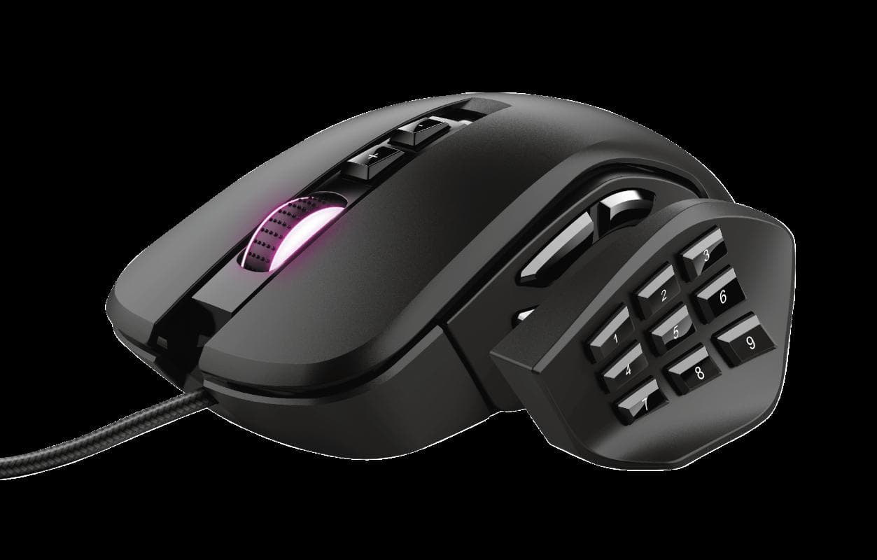 Mouse Gaming Trust GXT 970 Morfix, 10000 dpi, Negru — miniatură