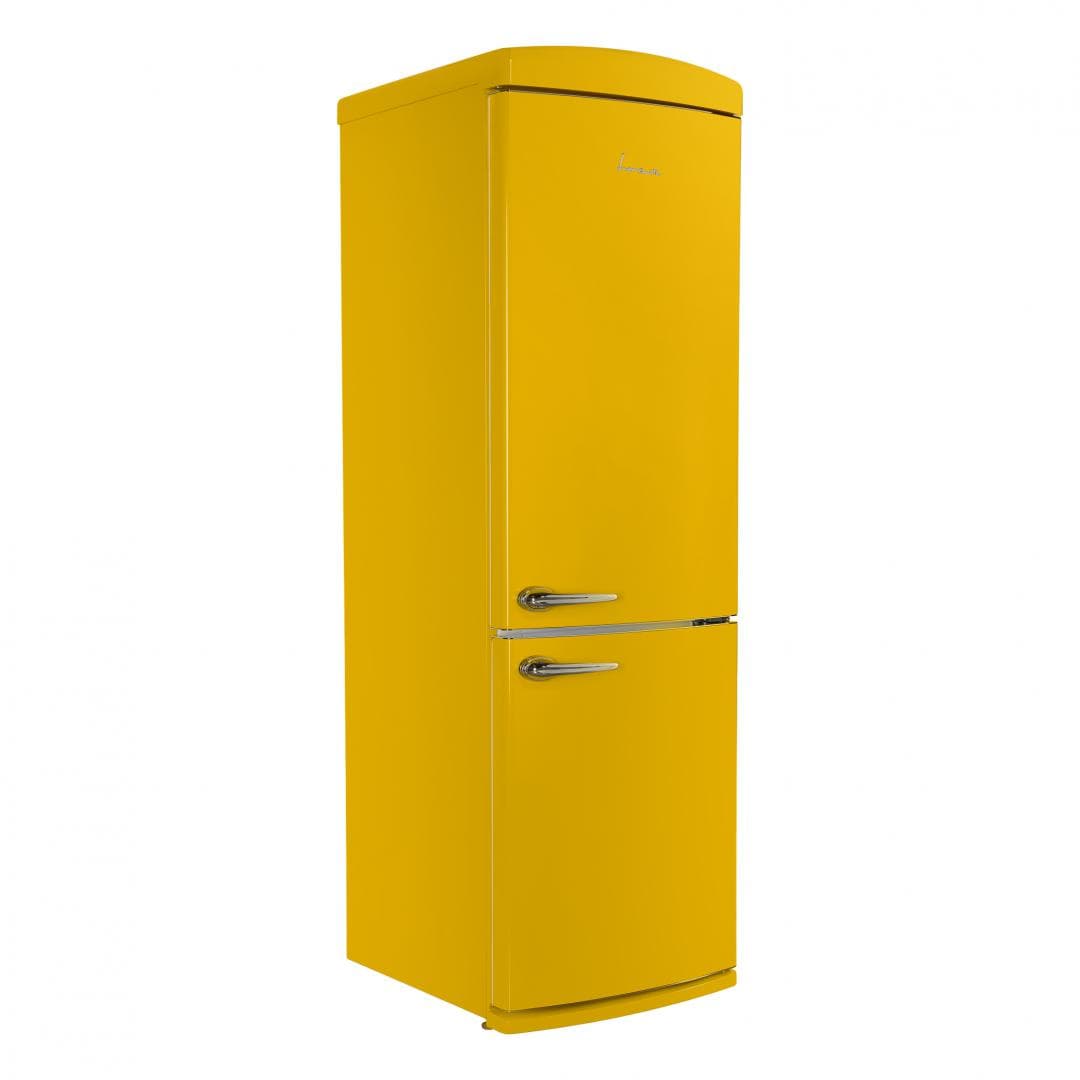 Combina frigorifica FRAM FC-VRR341YLE++, 340 l, Clasa E, Galben — miniatură