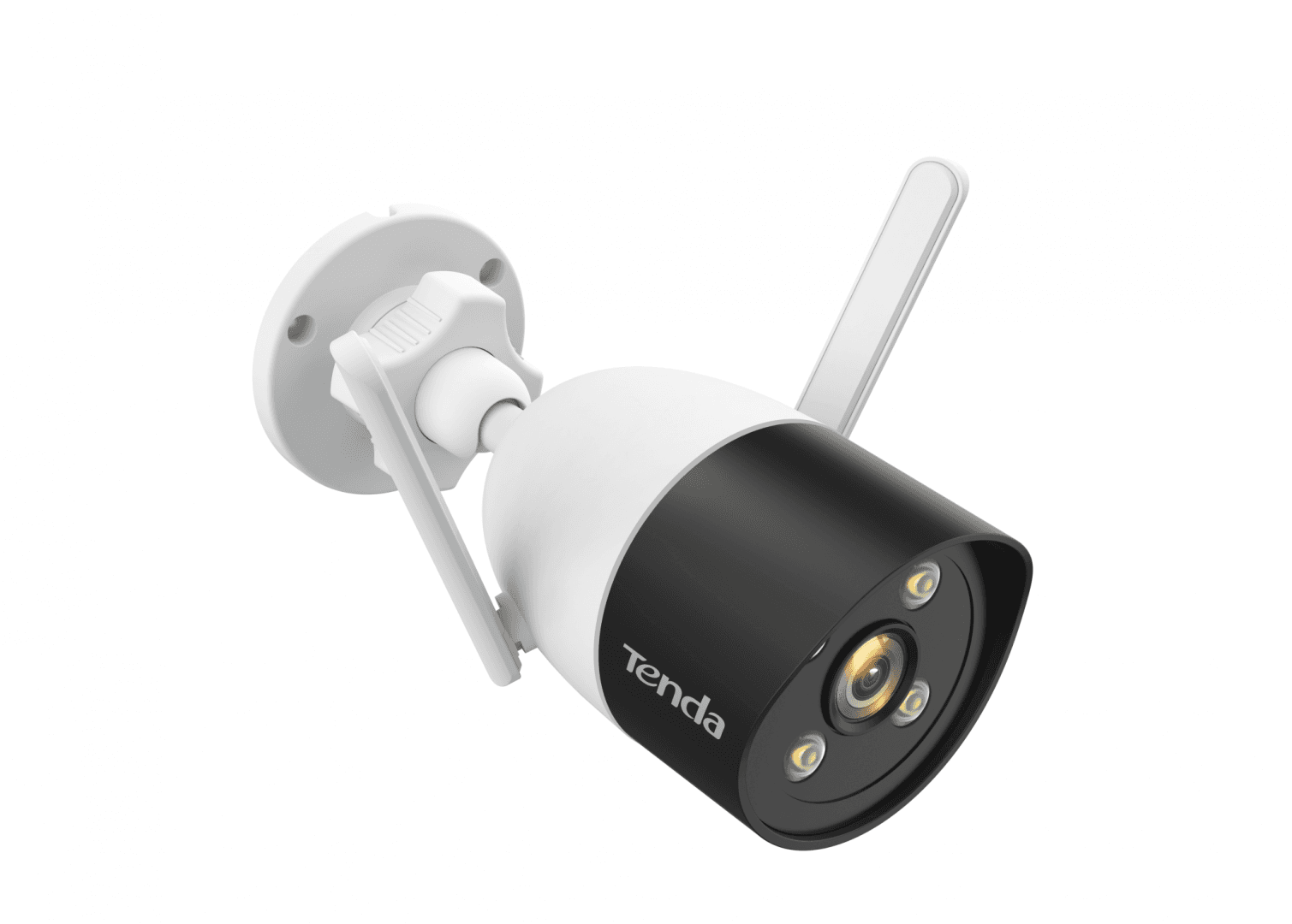 Tenda RT3-WCA Cameră supraveghere Wi-Fi de exterior 1080P, Obiectiv: 4 mm @ F1.6, slot card Micro SD (până la 256 GB), 2 antene externe, Dimensiuni: 72 x 175 mm, Rezolutie: 1920 x 1080, 15fps, H.264, Standarde wireless: IEEE 802.11b/g/n @ 2.4 GHz, 300 Mbps, IR: 30m, Alimentare: CC 12V, 1A, Port — miniatură