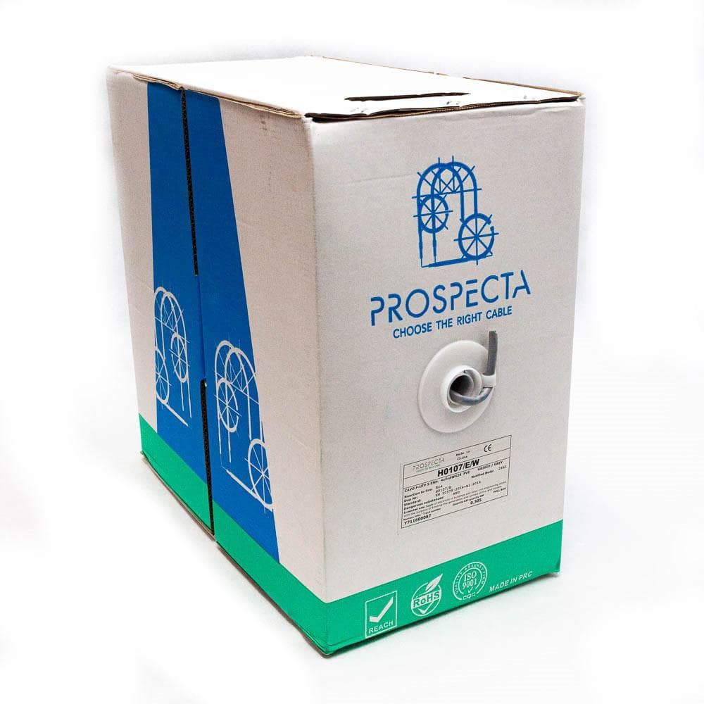 Cablu FTP CAT 5E 4x2xAWG24, cupru 100%, cod: H0107/E/W, pentru retelistica (pana la 100MHz), numar perechi: 4 twisted, ecranare: folie aluminiu laminata, diametrul conductorului: 0.51mm, material PVC, culoare gri, diametru exterior 5.8mm, Conductor Loop Resistance Ohm/km: 178, Mutual Capacity C1 — miniatură