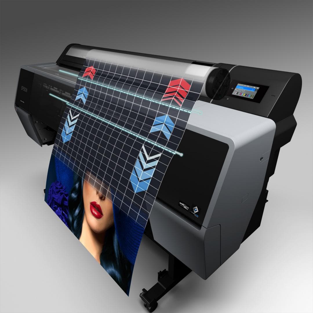 EPSON SC-P9300 STD 44" PHOTO PRINTER, Ultrachrome® Pro10, 10 CULORI, FORMAT: A1, Rezolutie: 1.200 x 2.400 DPI, Memorie: 2 GB, Emulatii: ESC/P-R, Adobe® Postscript 3® (optional), Touchscreen 11cm, Dimensions: 1.909‎ x 890 x 1.218 mm, 151kg, Formate hartie: A1, A2 (42.0x59.4cm), A2 +, A2++, A3+, A3++ — miniatură