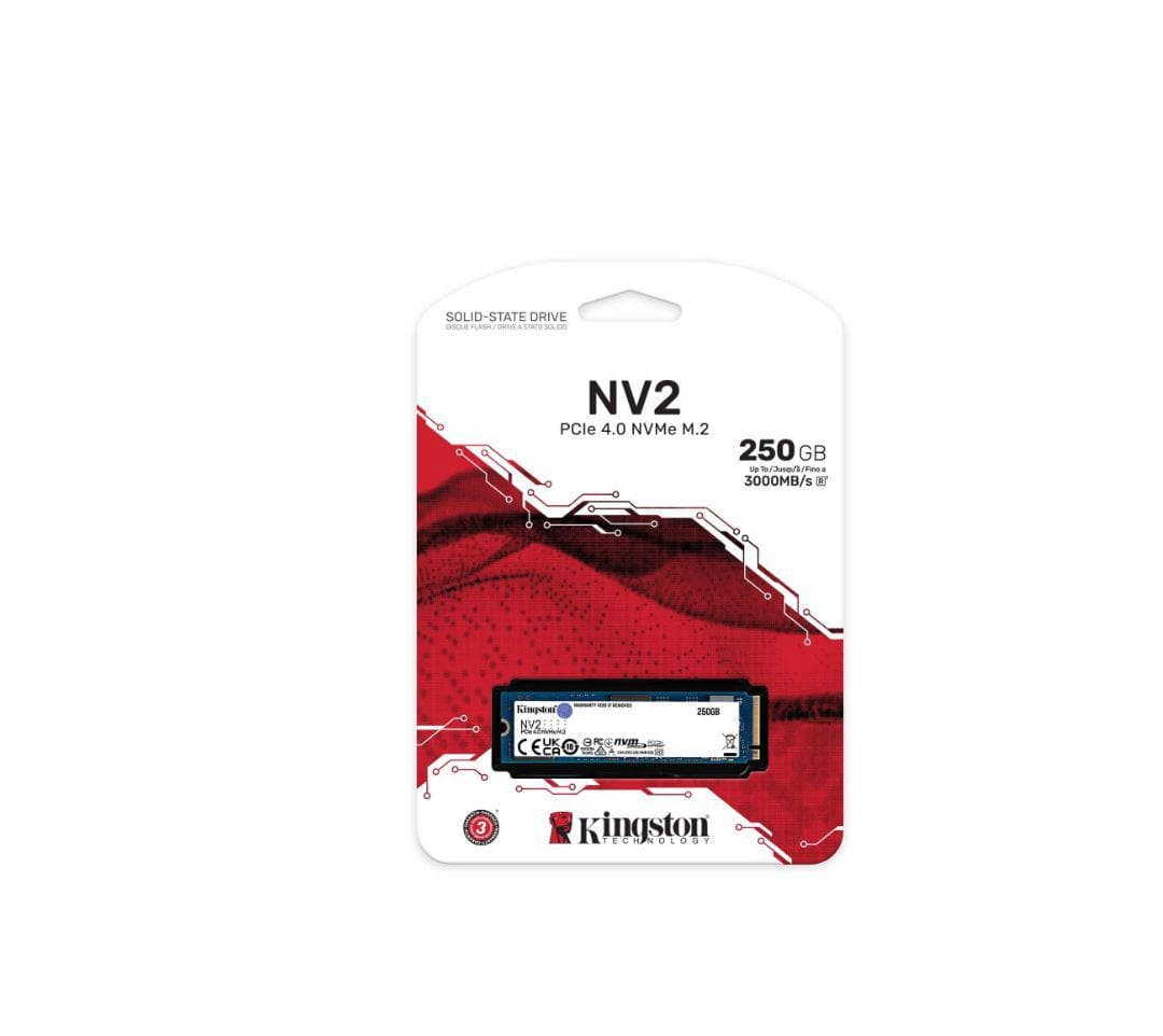 SSD intern Kingston NV2, 250 GB, PCI Express 3.0 x4, NVMe, M.2 — miniatură