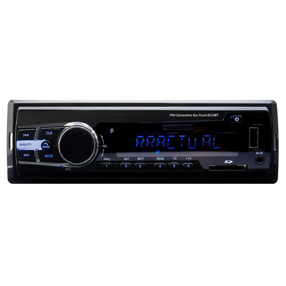 Radio MP3 player auto PNI Clementine Bus Truck 8524BT RDS 4x45w 12V/24V 1 DIN cu SD, USB, AUX, RCA si Bluetooth, Putere maxima audio (W) 4 x 45, Radio: AM/FM 87.5 - 108 MHz, USB 2.0 (max 32GB), microSD (max 32GB), AUX In (3.5mm mini jack), Redare fisiere: MP3. — miniatură