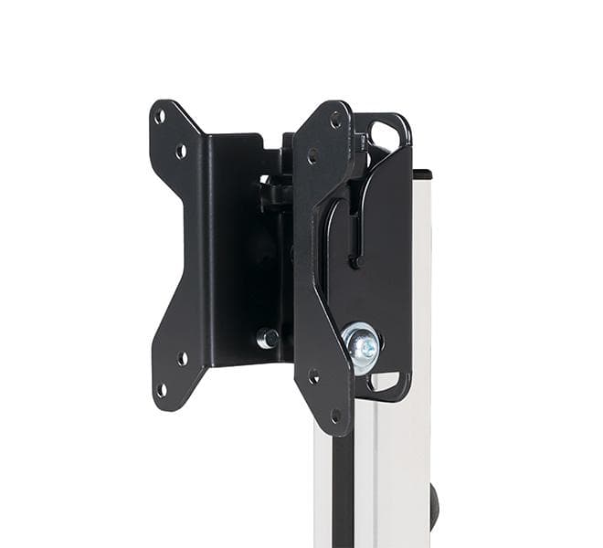 Stand birou B-Tech, pentru display-uri cu diagonala pana la 32", suporta pana la 10kg, cu inclinatie +17°/-10°, VESA min. 75x75, VESA max. 100x100, cable management integrat, negru/argintiu — miniatură