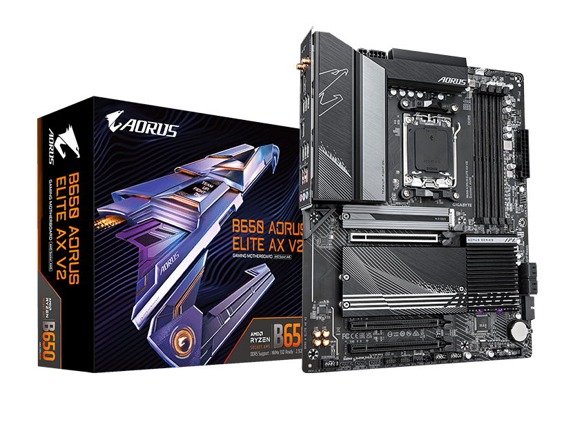 Placa de baza Gigabyte B650 AORUS ELITE AX V2, Socket AM5, DDR5, ATX