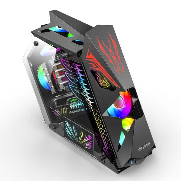 Carcasa PRO GAMING HERCULE BLACK, RGB, Mid Tower, Black