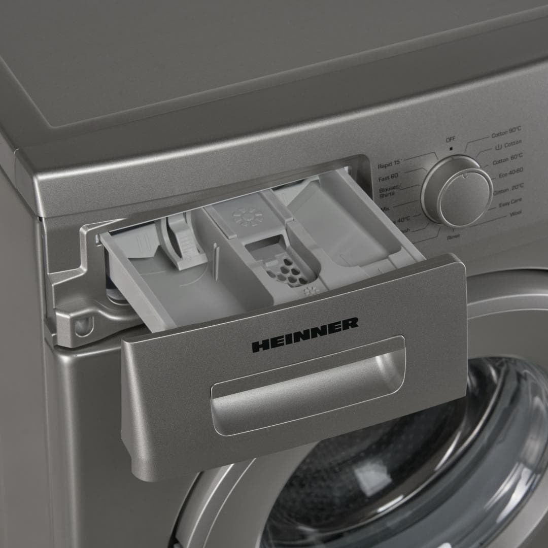 Masina de spalat rufe HEINNER HWM-VF2610SD++, 6 kg, 1000 rpm, Clasa: D, Argintiu — miniatură