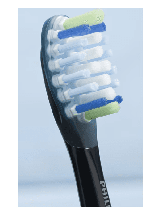 Rezerve PHILIPS Sonicare Plaque Defence HX9042/88, Pachet de 2 capete de periere, Standard, Click-on, Sincronizarea modurilor BrushSync, Negru, L x A x I (mm) 60x25.7x230.5 — miniatură