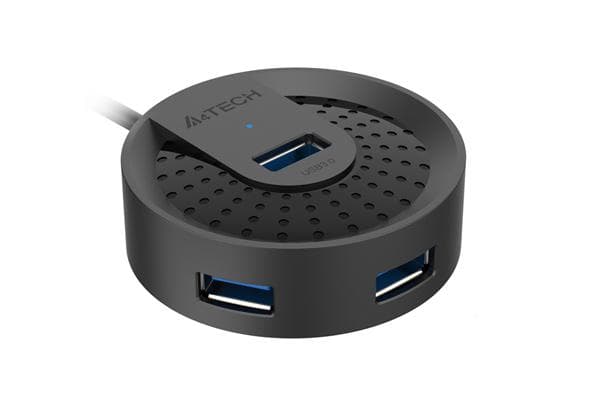 Hub USB A4TECH HUB-30-BK USB-A, 5 porturi, Negru — miniatură