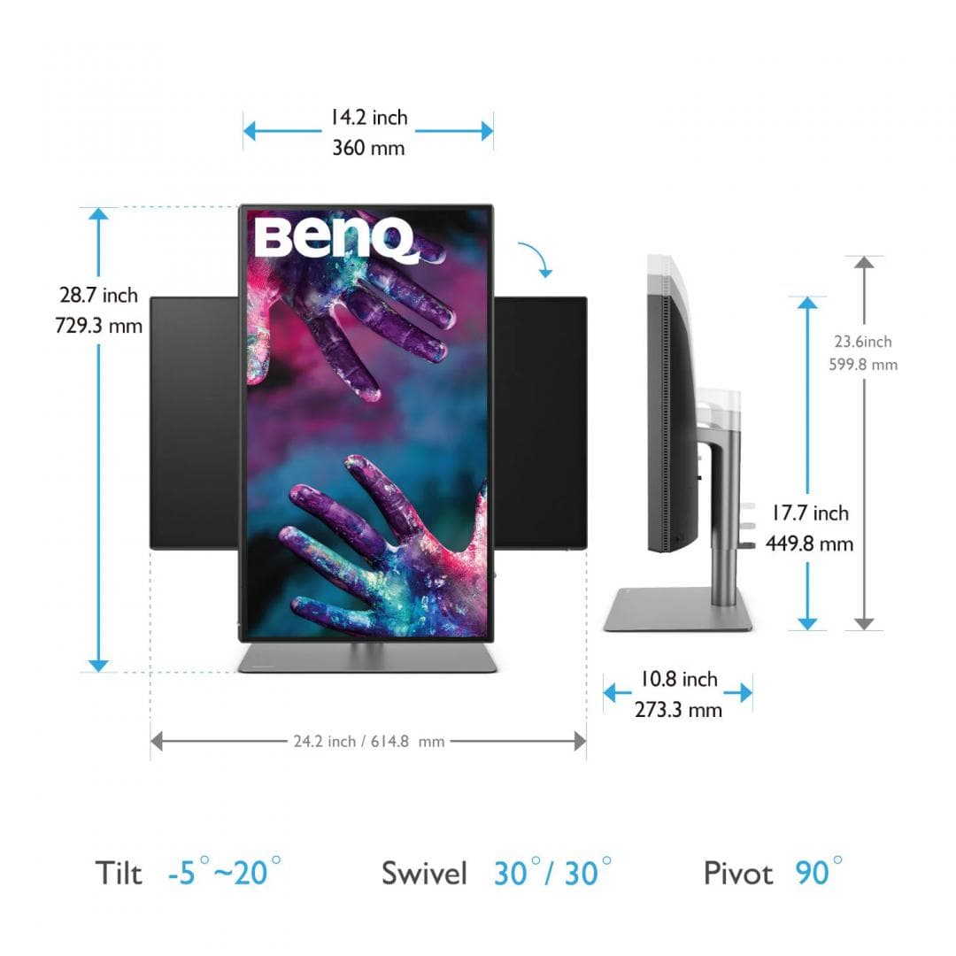 Monitor Consumer BenQ PD2725U, 27", 3840 x 2160 pixeli, Black — miniatură