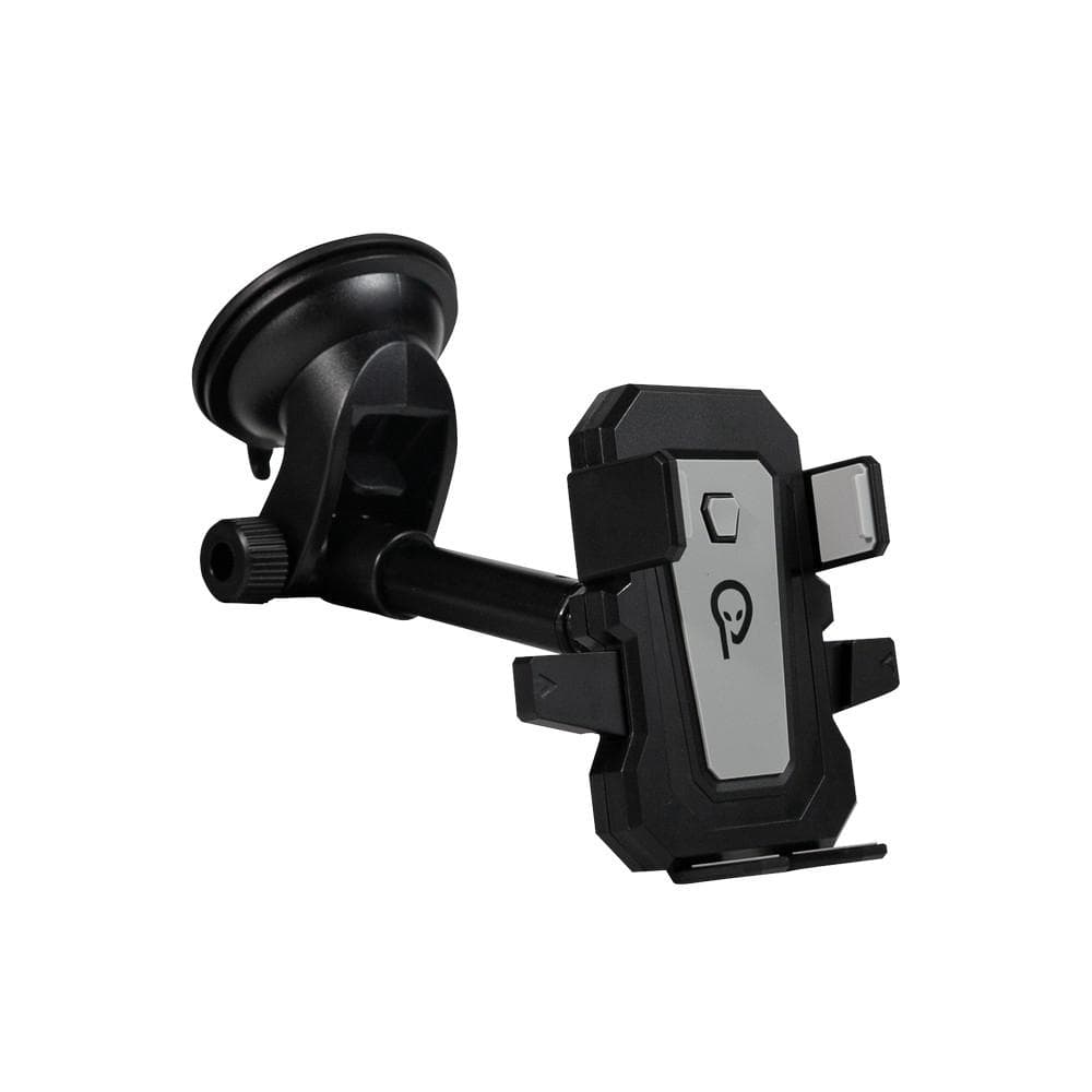 Suport auto SPACER pt. SmartPhone, fixare pe bord sau geam prin ventuza, brat telescopic, sistem auto-lock, rotire 360 grade, negru — miniatură