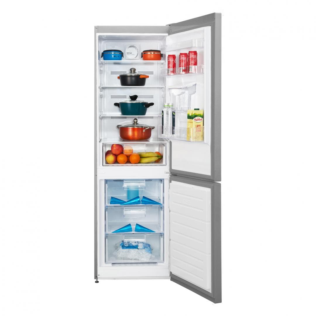 Combina frigorifica HEINNER HCNF-V291SWDE++, No Frost, 294 l, Clasa: E, Dozator apa, Argintiu — miniatură