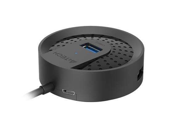 Hub USB A4TECH HUB-30-BK USB-A, 5 porturi, Negru — miniatură
