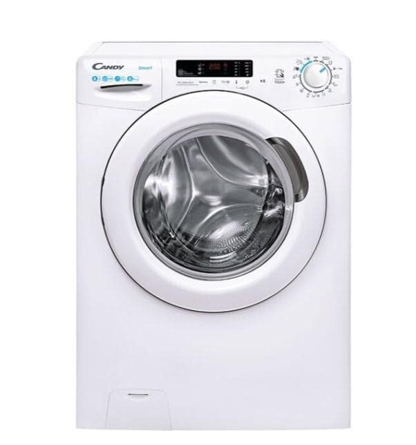 Masina de spalat rufe Candy Smart CS 1482/1-S, 8 kg, 1400 rpm, Clasa D, Kg Detector, Easy Iron, Alb