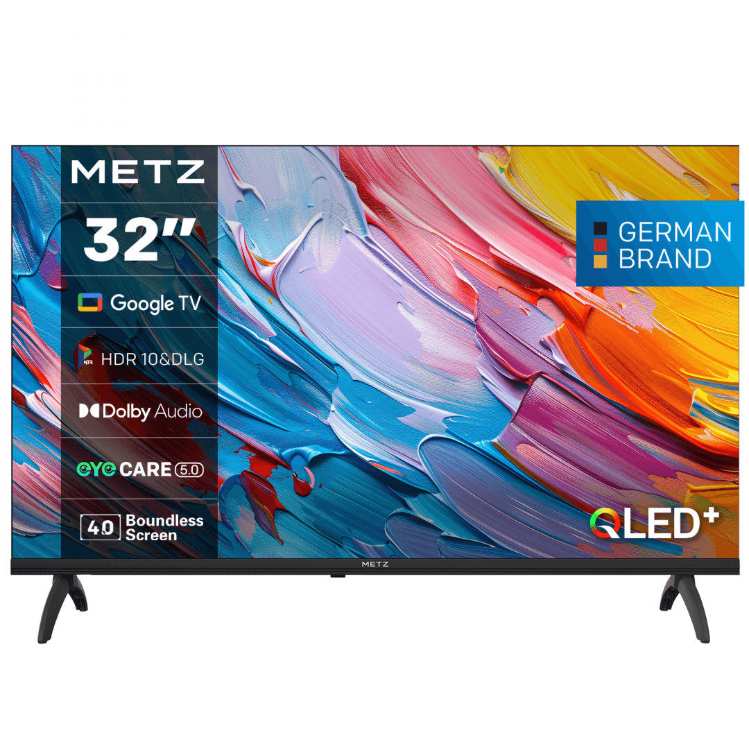 Televizor METZ QLED 32MQF7000Z, 80 cm, Smart Google TV, HD, Clasa E (Model 2025)